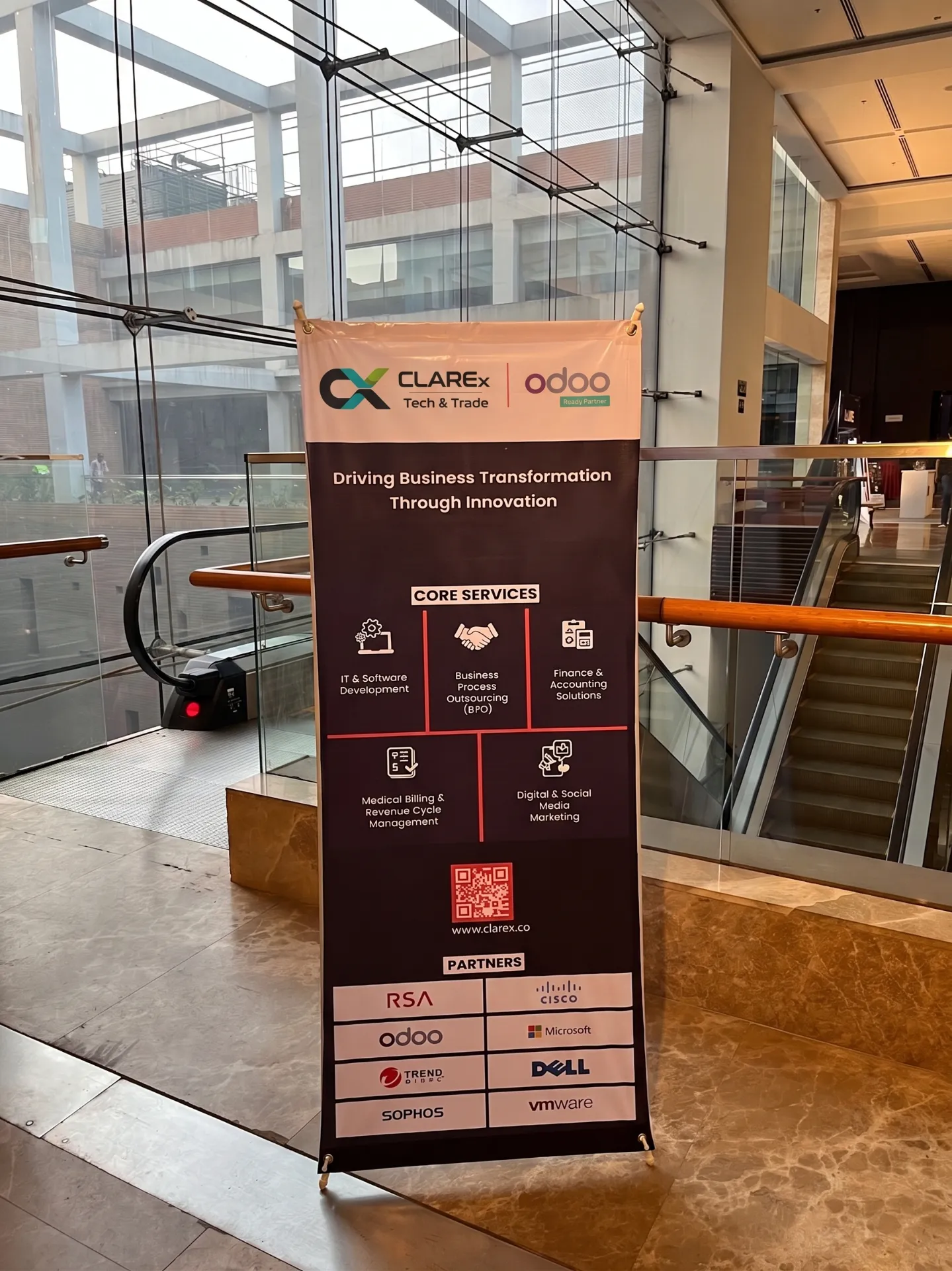 CLAREx sponsoring the Odoo event, Radisson Blu Chittagong